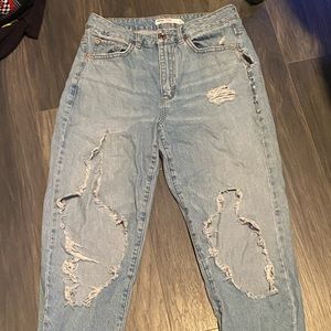 Garage Distressed High Rise Jeans